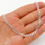 Silver Curb Monaco Necklace